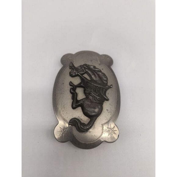 Vintage Men's Cowboy Western Horse Design Belt Buckle - Picture 2 of 6
